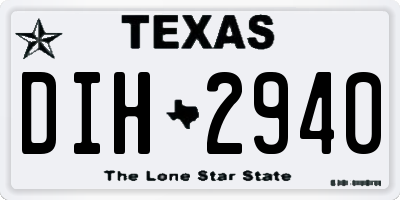 TX license plate DIH2940
