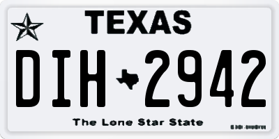 TX license plate DIH2942