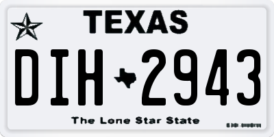 TX license plate DIH2943
