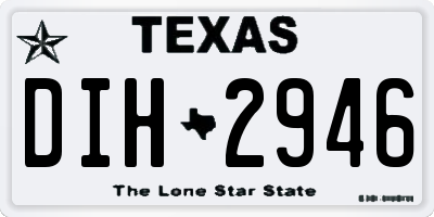 TX license plate DIH2946