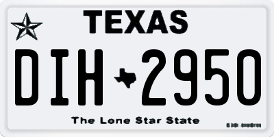 TX license plate DIH2950