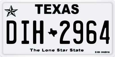 TX license plate DIH2964