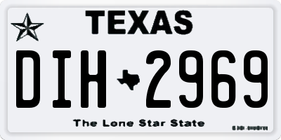 TX license plate DIH2969