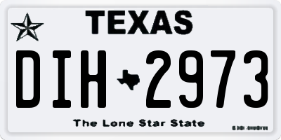TX license plate DIH2973