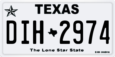 TX license plate DIH2974