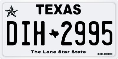 TX license plate DIH2995