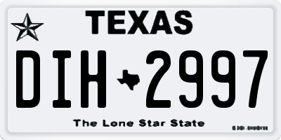 TX license plate DIH2997