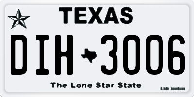 TX license plate DIH3006