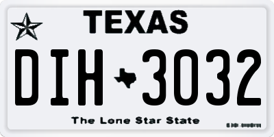 TX license plate DIH3032