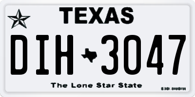 TX license plate DIH3047