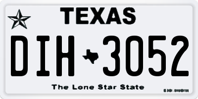 TX license plate DIH3052