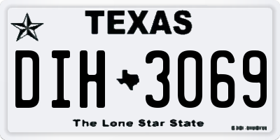 TX license plate DIH3069