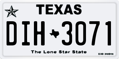 TX license plate DIH3071