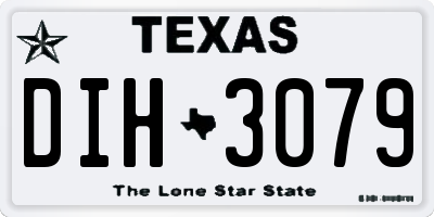 TX license plate DIH3079