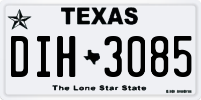 TX license plate DIH3085