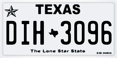 TX license plate DIH3096