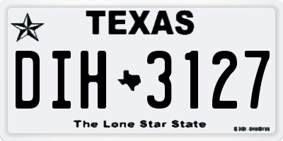 TX license plate DIH3127