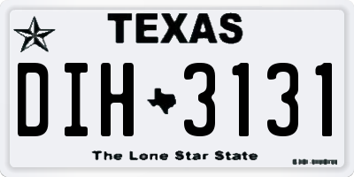 TX license plate DIH3131