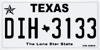 TX license plate DIH3133
