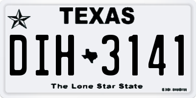 TX license plate DIH3141