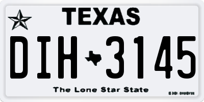 TX license plate DIH3145