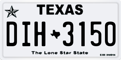 TX license plate DIH3150
