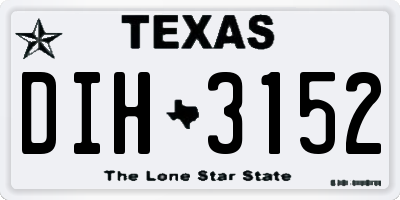 TX license plate DIH3152