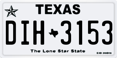TX license plate DIH3153