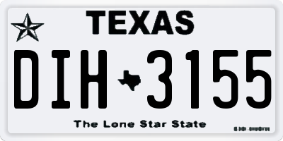 TX license plate DIH3155