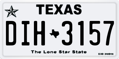 TX license plate DIH3157