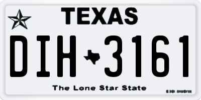 TX license plate DIH3161