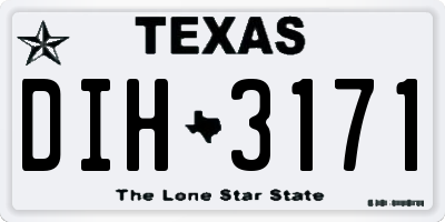 TX license plate DIH3171