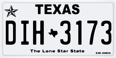 TX license plate DIH3173