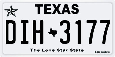 TX license plate DIH3177
