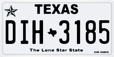 TX license plate DIH3185