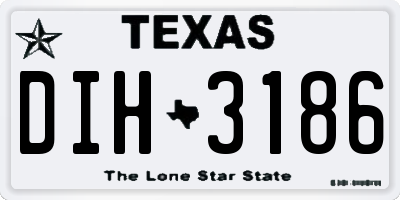 TX license plate DIH3186