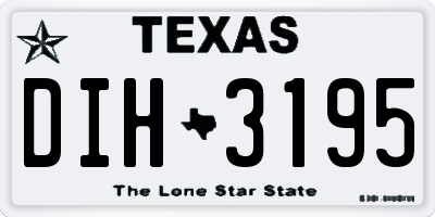TX license plate DIH3195
