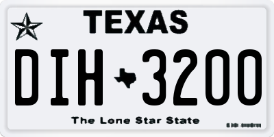 TX license plate DIH3200