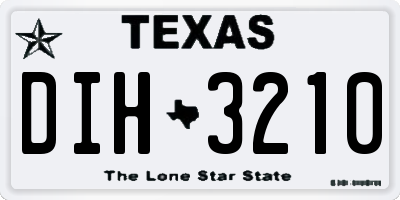 TX license plate DIH3210