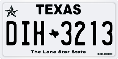 TX license plate DIH3213