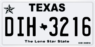 TX license plate DIH3216