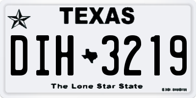 TX license plate DIH3219