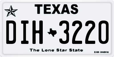 TX license plate DIH3220