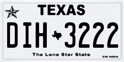 TX license plate DIH3222