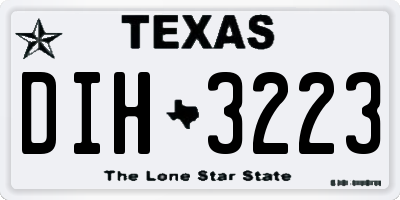 TX license plate DIH3223