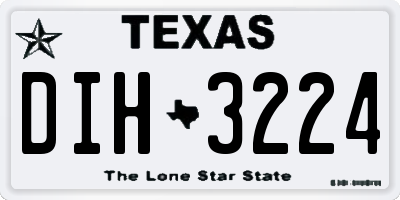 TX license plate DIH3224