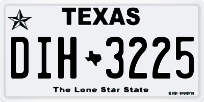 TX license plate DIH3225