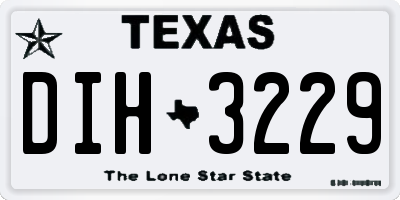 TX license plate DIH3229