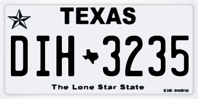 TX license plate DIH3235