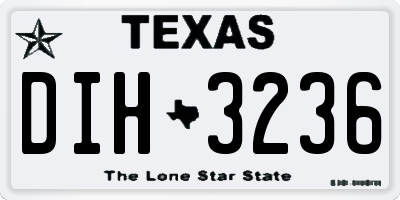 TX license plate DIH3236